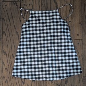 Zara Black and White Gingham Dress